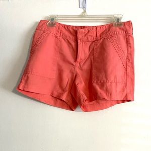 Coral Banana Republic Linen Utility Shorts!